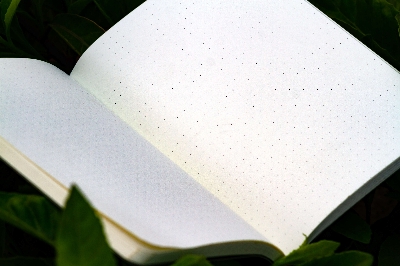 Picture of Daily Journal Dotted Black Notebook with Elastic Band