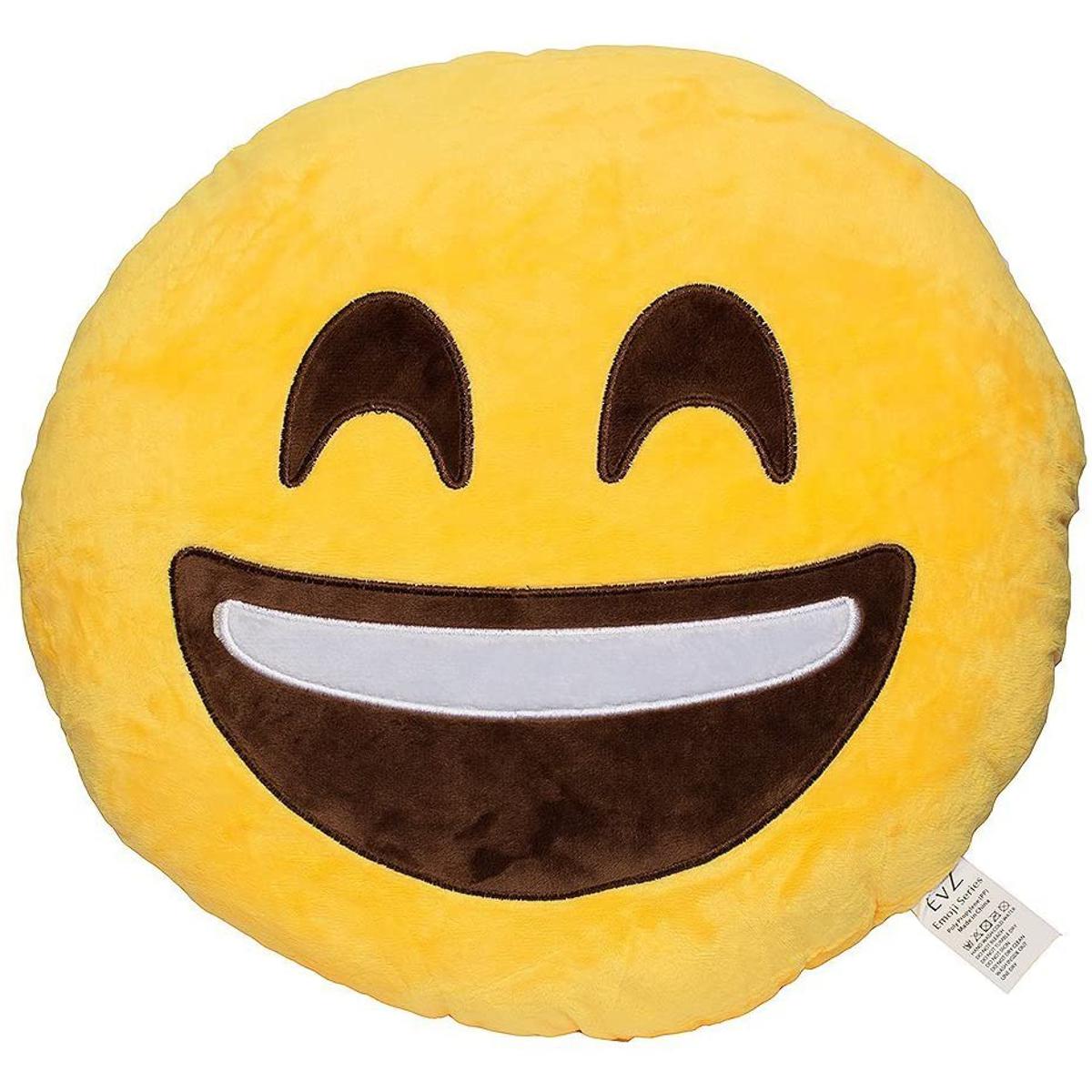Picture of Emoji Smiley Emoticon Yellow Round Cushion- 2pcs