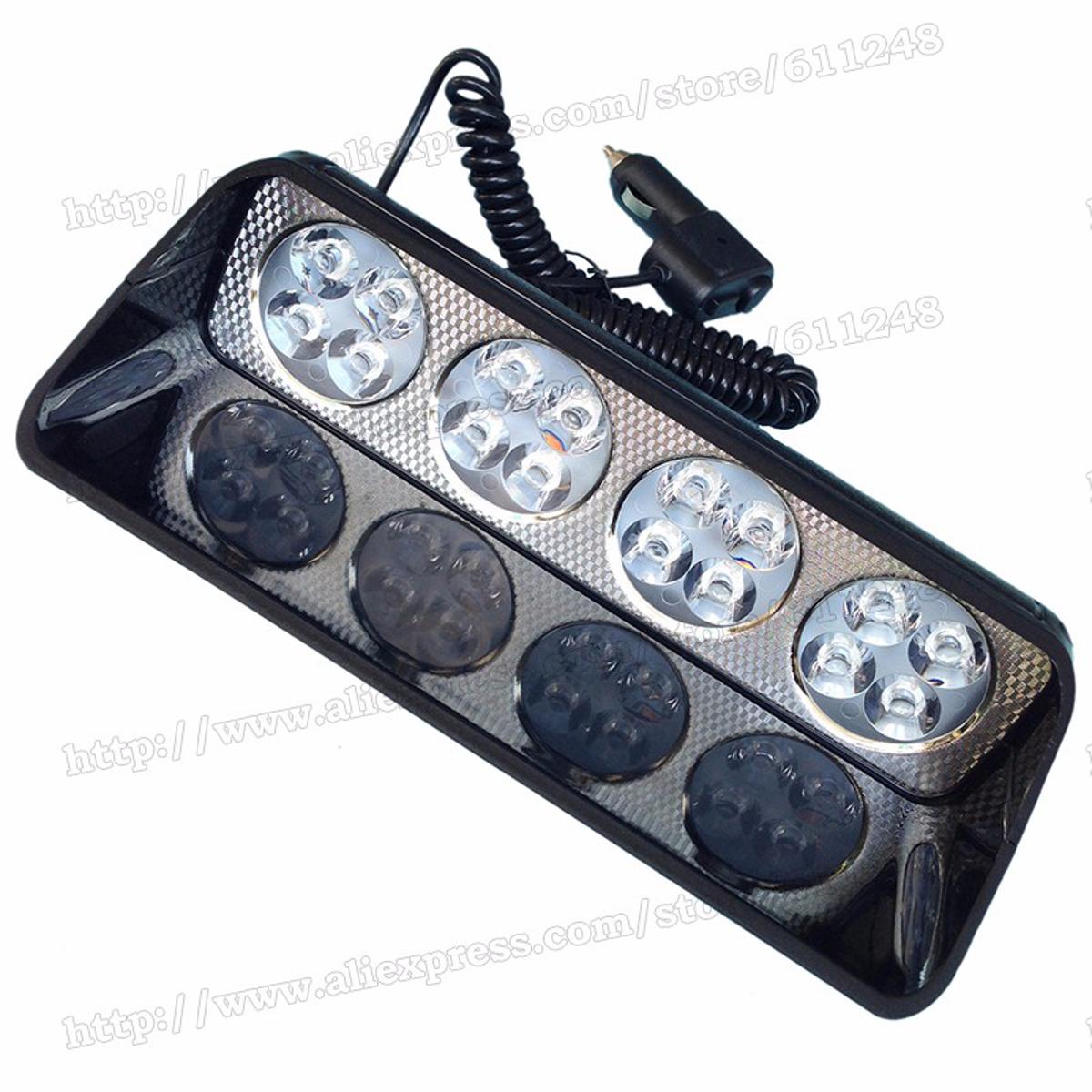 Picture of 16Led 48 W Cam Led Çakarlı Lamba Araba Flaş Sinyal Polis Acil Itfaiyeci Uyarı Işığı Kırmızı Mavi Beyaz Amber Spot