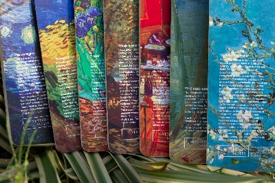 Picture of Starry Night, Almond Blossoms, Irises, Poplars near Nuenen, The Night Cafe, Wheatfield with Crows & The Kingfisher Notebook 7-Pack