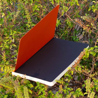 Picture of Daily Journal Orange Notebook with Elastic Band