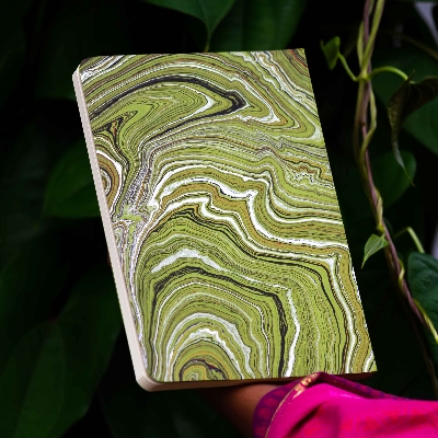 Picture of Olive Green Texture Notebook (Jute Handmade Board Cover)