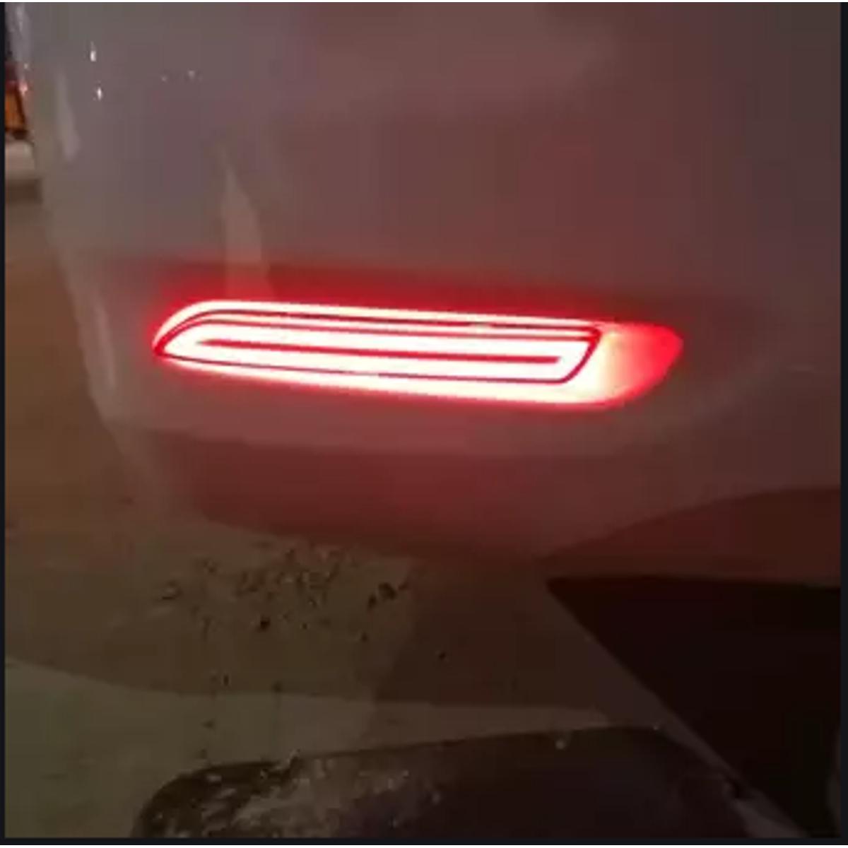 Picture of 1 Pair Car LED Rear Bumper Reflector Brake Lights Red Lamp