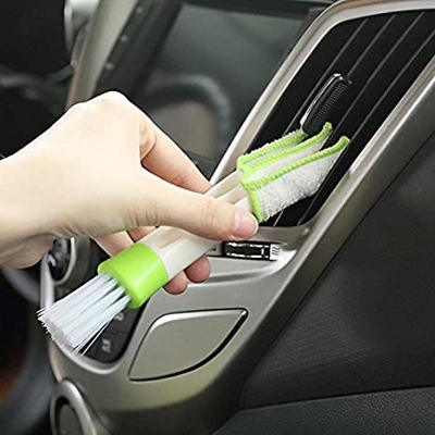 Picture of 1pcs Long Durable 2 In 1 Double Slider Car Air-conditioner Outlet Cleaning Tool Outlet Window Cleaning Multi-purpose Brush
