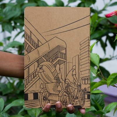 Picture of Dhaka (Line) Kraft Cover Notebook (SN202309382)