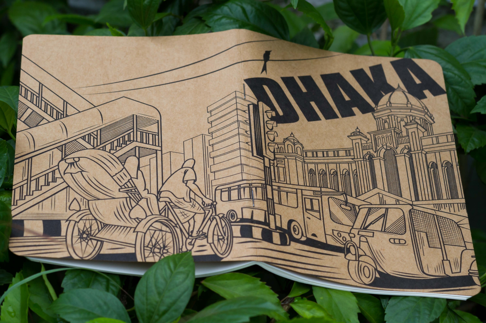 Picture of Dhaka (Line) Kraft Cover Notebook (SN202309382)