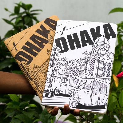 Picture of Dhaka (Line) Kraft & White Cover Notebook (SN202309382) 2-Pack