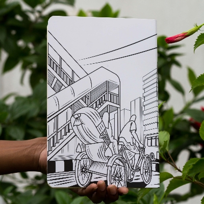 Picture of Dhaka (Line) White Cover Notebook (SN202309382)