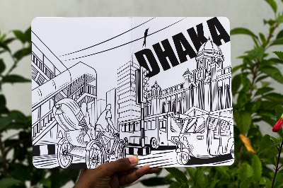 Picture of Dhaka (Line) White Cover Notebook (SN202309382)