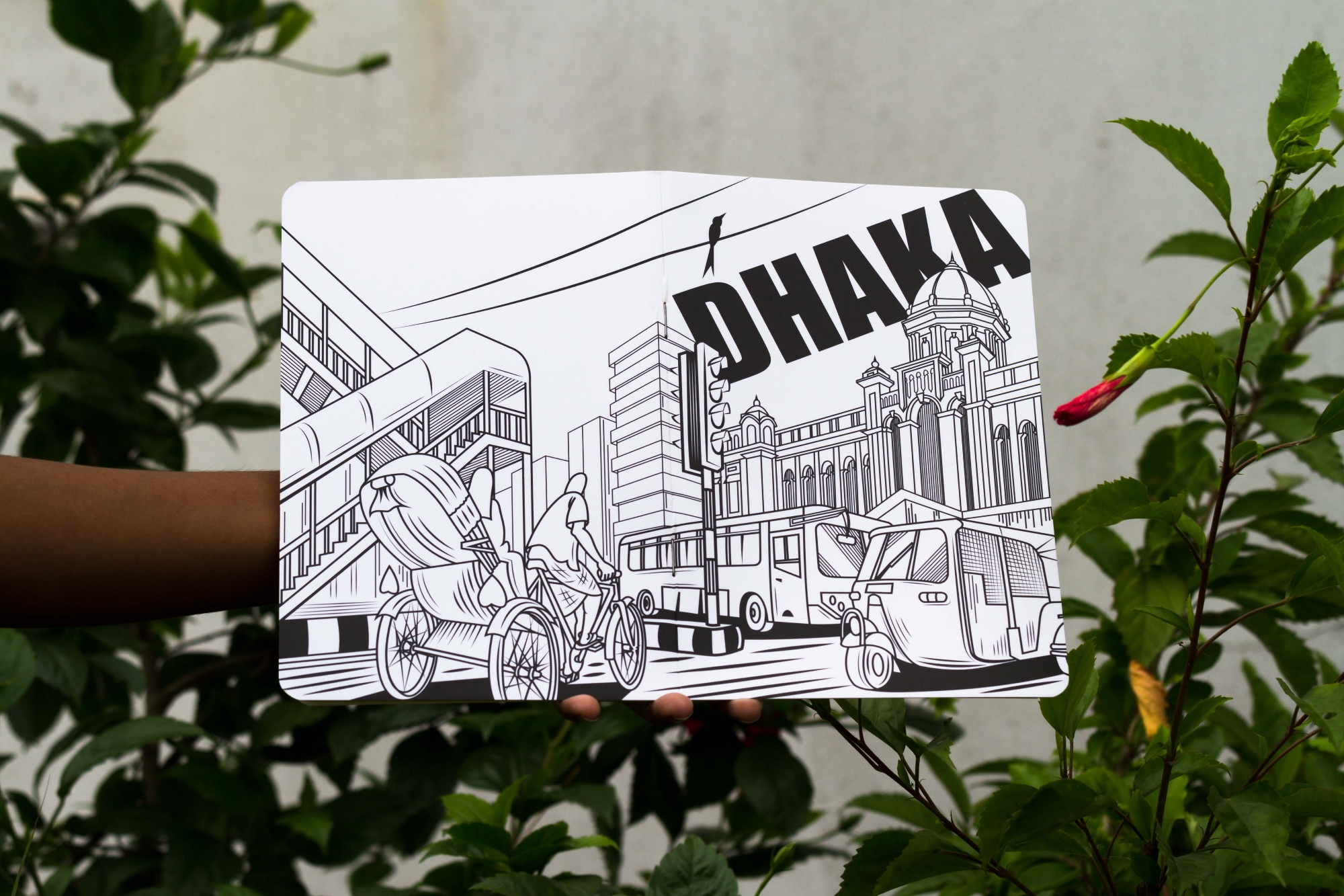 Picture of Dhaka (Line) White Cover Notebook (SN202309382)