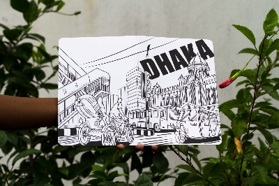 Picture of Dhaka (Line) White Cover Notebook (SN202309382)