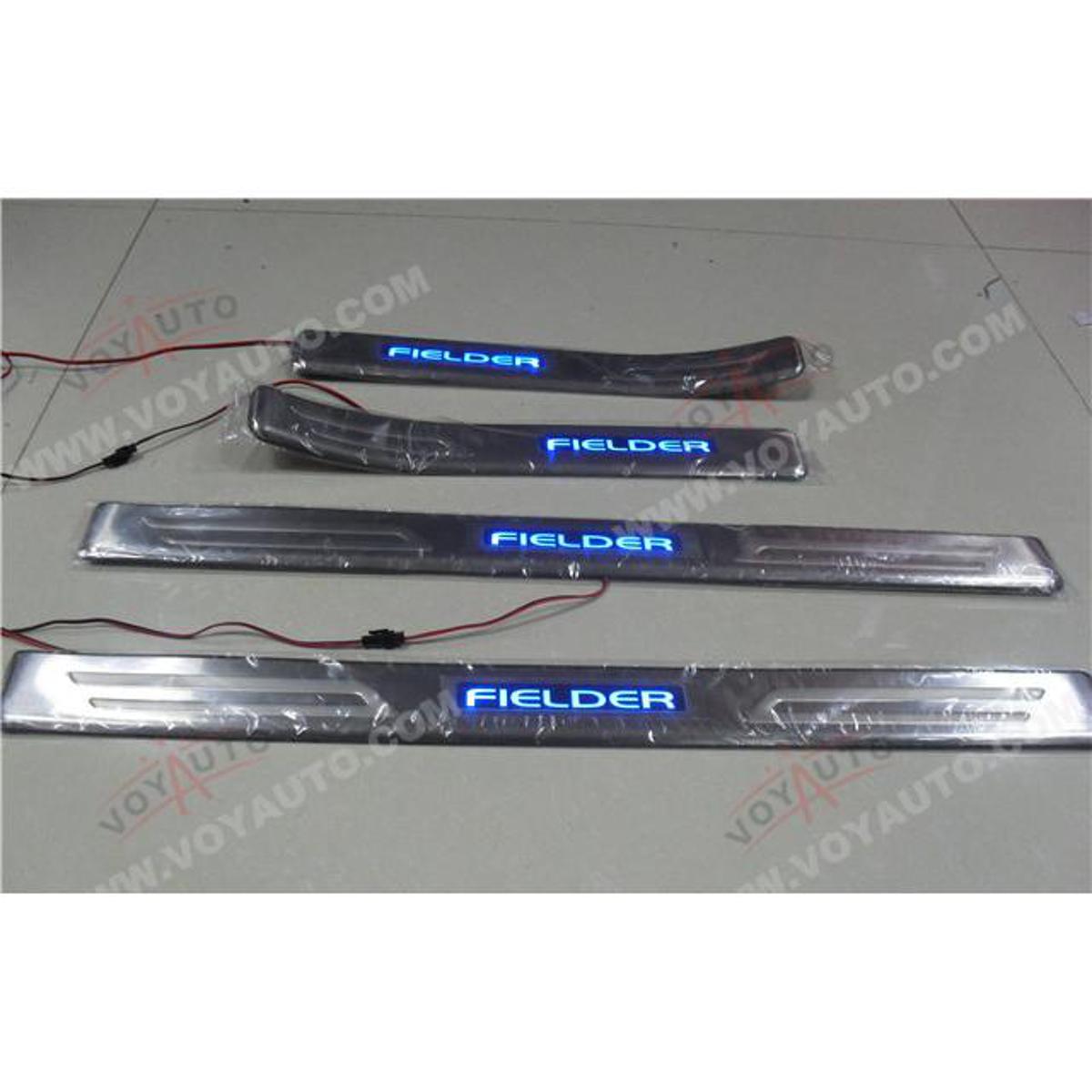 Picture of High quality stainless steel LED light toyota Fielder door sill Plate Welcome Pedal 4pcs- Blue (Fielder- 2012/2013/2014/2015/2016/ 2017/2018)
