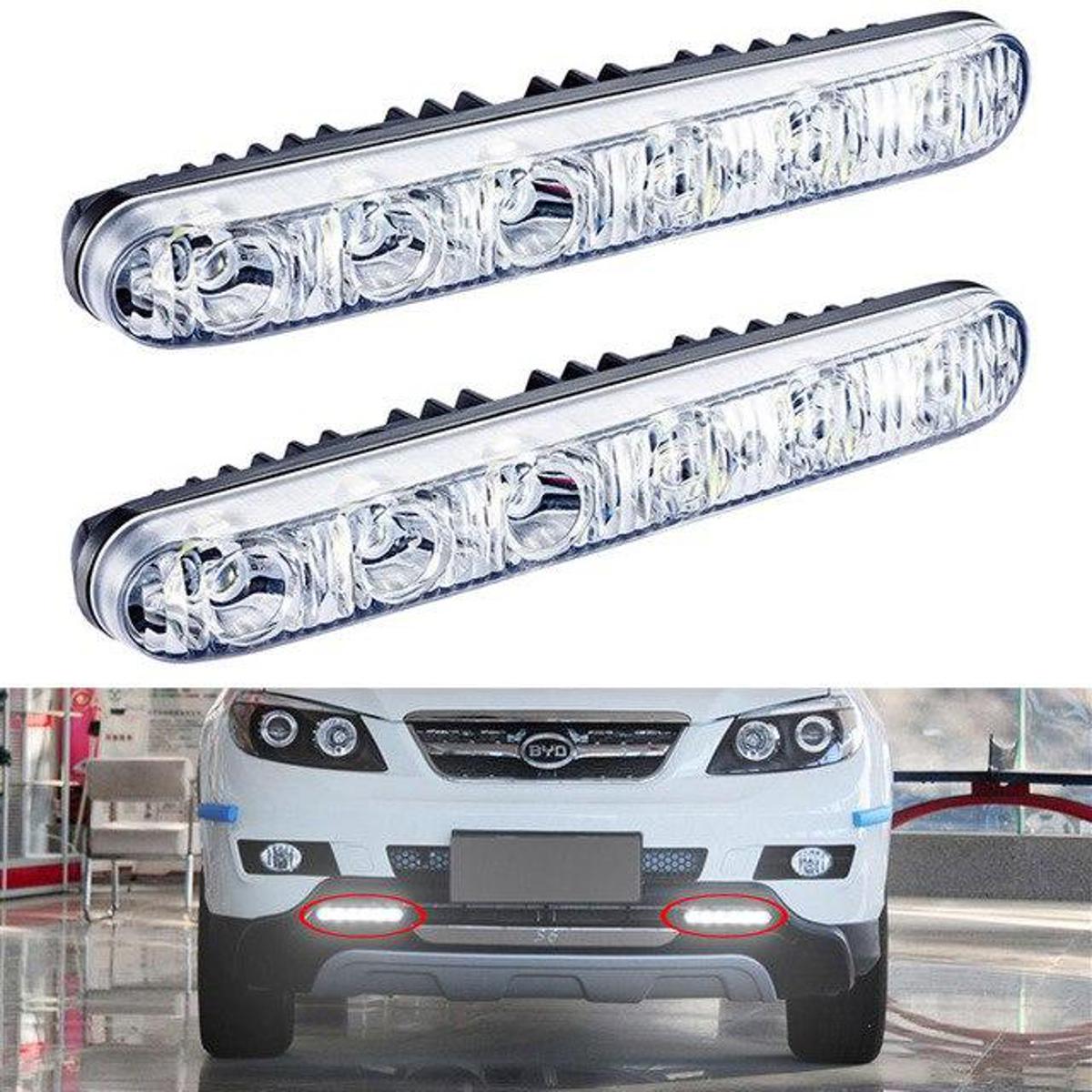 Picture of 2 Pcs 12V 6 Led Daytime Running Light Universal Drl Kit Day Light Auto Driving Light External Light