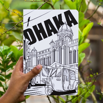 Picture of Work Size Dhaka (Line) White Cover Notebook (SN202309382)