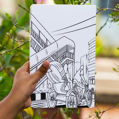 Picture of Work Size Dhaka (Line) White Cover Notebook (SN202309382)