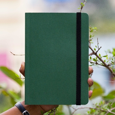 Picture of Daily Journal Green Notebook with Elastic Band