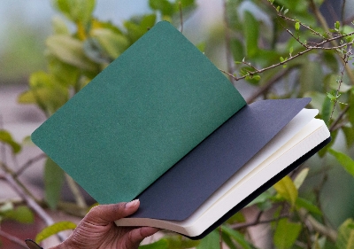 Picture of Daily Journal Green Notebook with Elastic Band