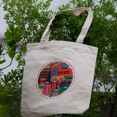 Picture of Sevendays Dhaka(Round) Canvas Tote Bag