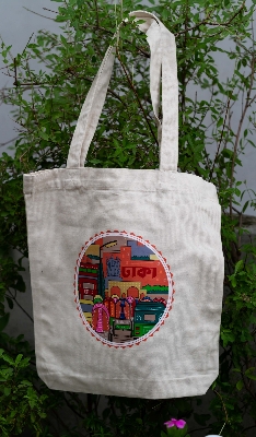 Picture of Sevendays Dhaka(Round) Canvas Tote Bag