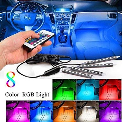 Picture of Car RGB LED Strip Light Car Styling Decorative Automobile Atmosphere Lamps Car Interior Light Wireless Remote/Voice Control