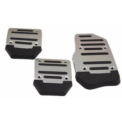 Picture of Universal Aluminum Manual Transmission 3 pcs Non-Slip Car Pedal Cover Set Kit Pedali Red/Blue/Silver car styling