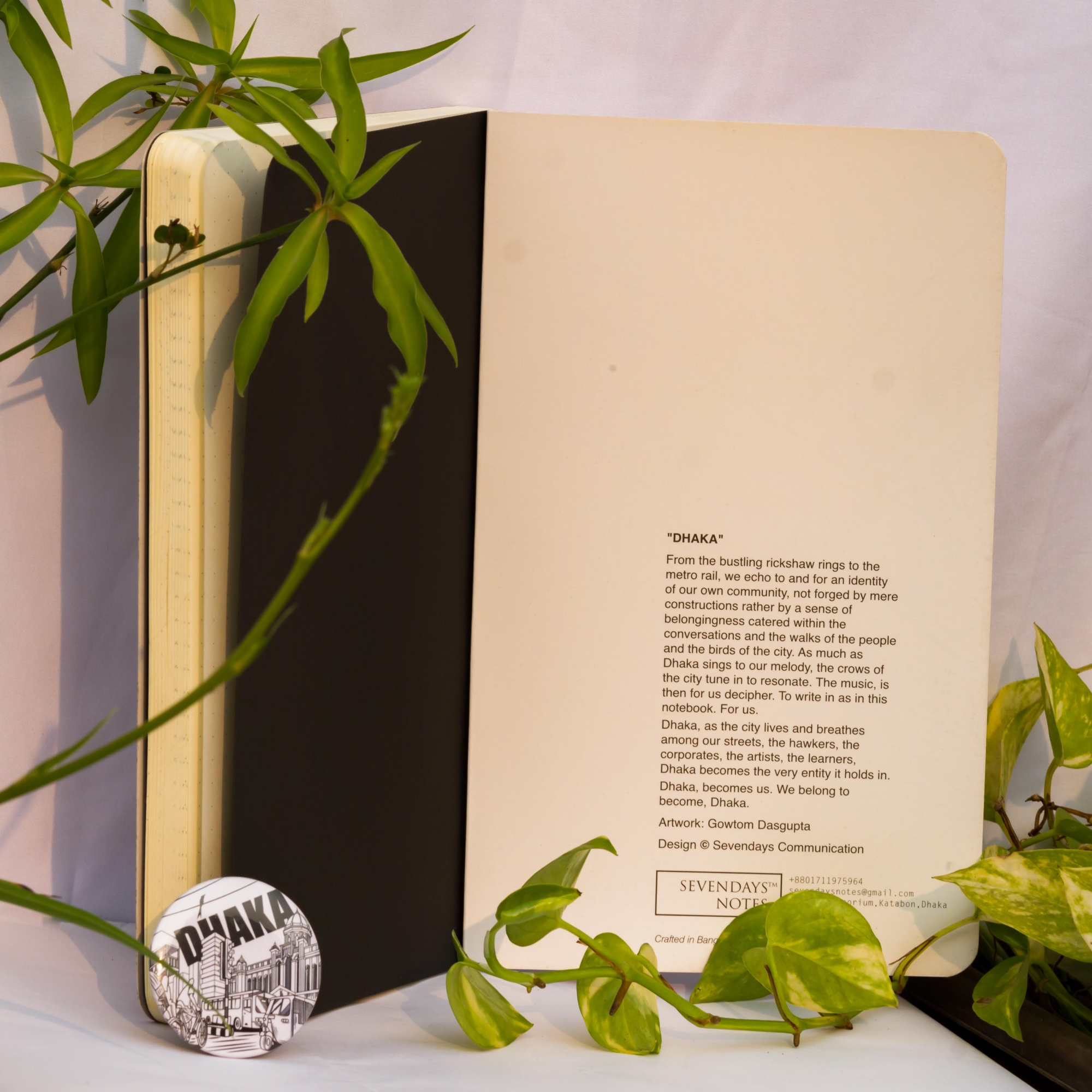 Picture of Work Size Dhaka (Line) White Cover Notebook  with Badge (SN202309382)