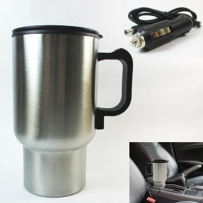Picture of 12V 450ml Car Hot Kettle Vehicle Mounted Thermal Travel Cup Handy Pot thermostat Bottle Coffee Heated Mug Water Heater Maker