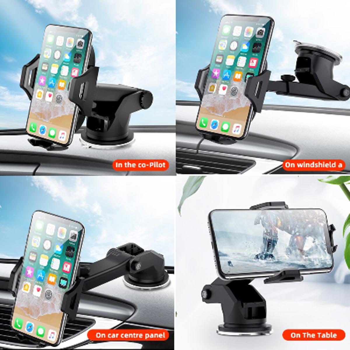 Picture of Phone Holder 360 Rotation Mount in Car Stand For Samsung iPhone Huawei No Magnetic Support Mobile Phone Sucker Car Phone Bracket