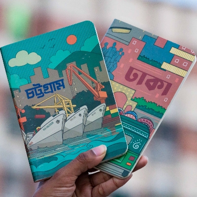 Picture of Travel Size Dhaka and Chattogram(Ocean) Graph Grid Notebook (SN202008122 & SN202130128)