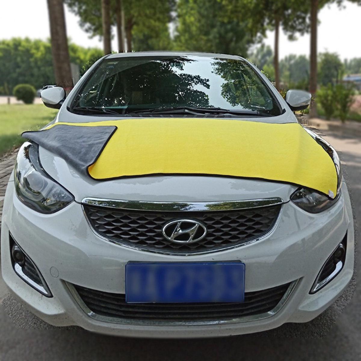 Picture of Large Microfiber Towel Car Auto Washing Towel Cleaning Drying Cloth Hemming Car Care Cloth Detailing For Door Window