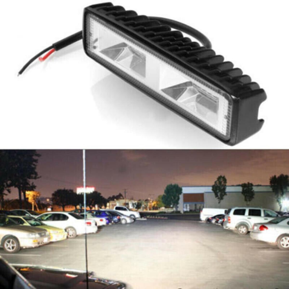 Picture of New 2pcs LED Light Bar Universal Fog Light 18W 12V 16LED Car Work Bar Beam Lamp For SUV Off-Road 2020 Work Light -
