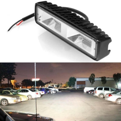 Picture of New 2pcs LED Light Bar Universal Fog Light 18W 12V 16LED Car Work Bar Beam Lamp For SUV Off-Road 2020 Work Light -