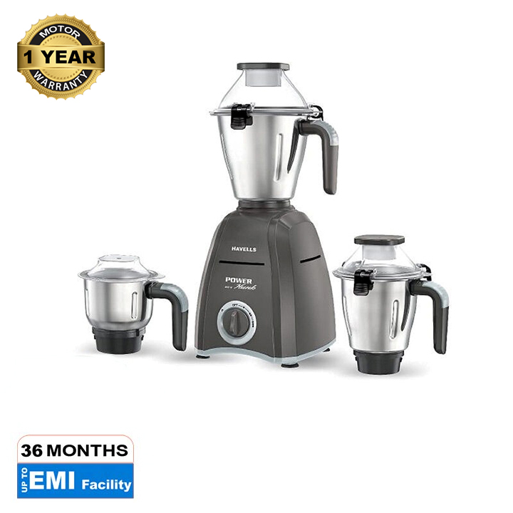 Picture of Havells 800 Watt Power Hunk Stainless Steel 3 in 1 Mixer Grinder 