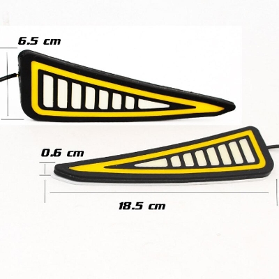 Picture of VGETTING Auto Styling LED Flexible Daytime Running Light Car Triangle COB Driving Lamp 12V Waterproof Turning Signal Light