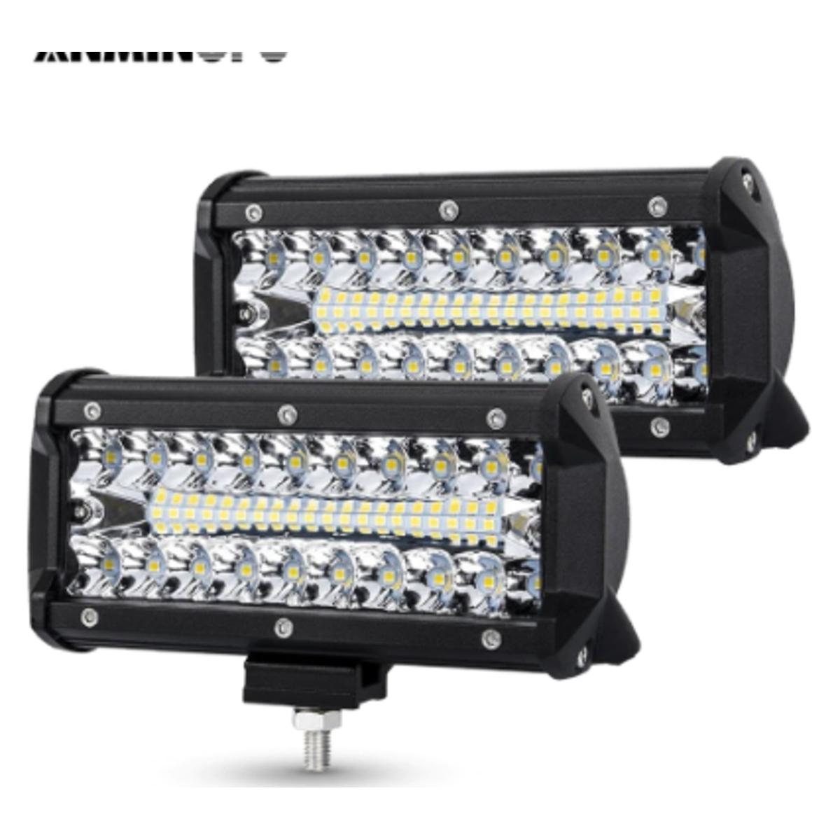 Picture of 2pcs ANMINGPU Off Road LED Bar 7" 12" 120W 240W Light Bar for Jeep Boat Car Tractor Truck Spot Flood LED Work Light Fog Lamp 12V 24V