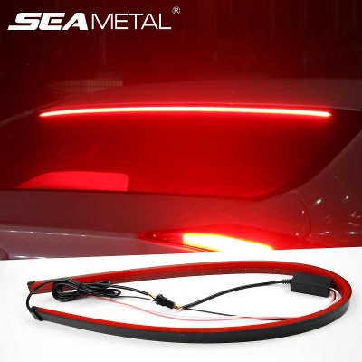 Picture of 12V LED Car Brake Lights Auto Rear High Brake Lamps for Decorative Warning Light Automobiles Signal Flexible Mount Lamp 90cm