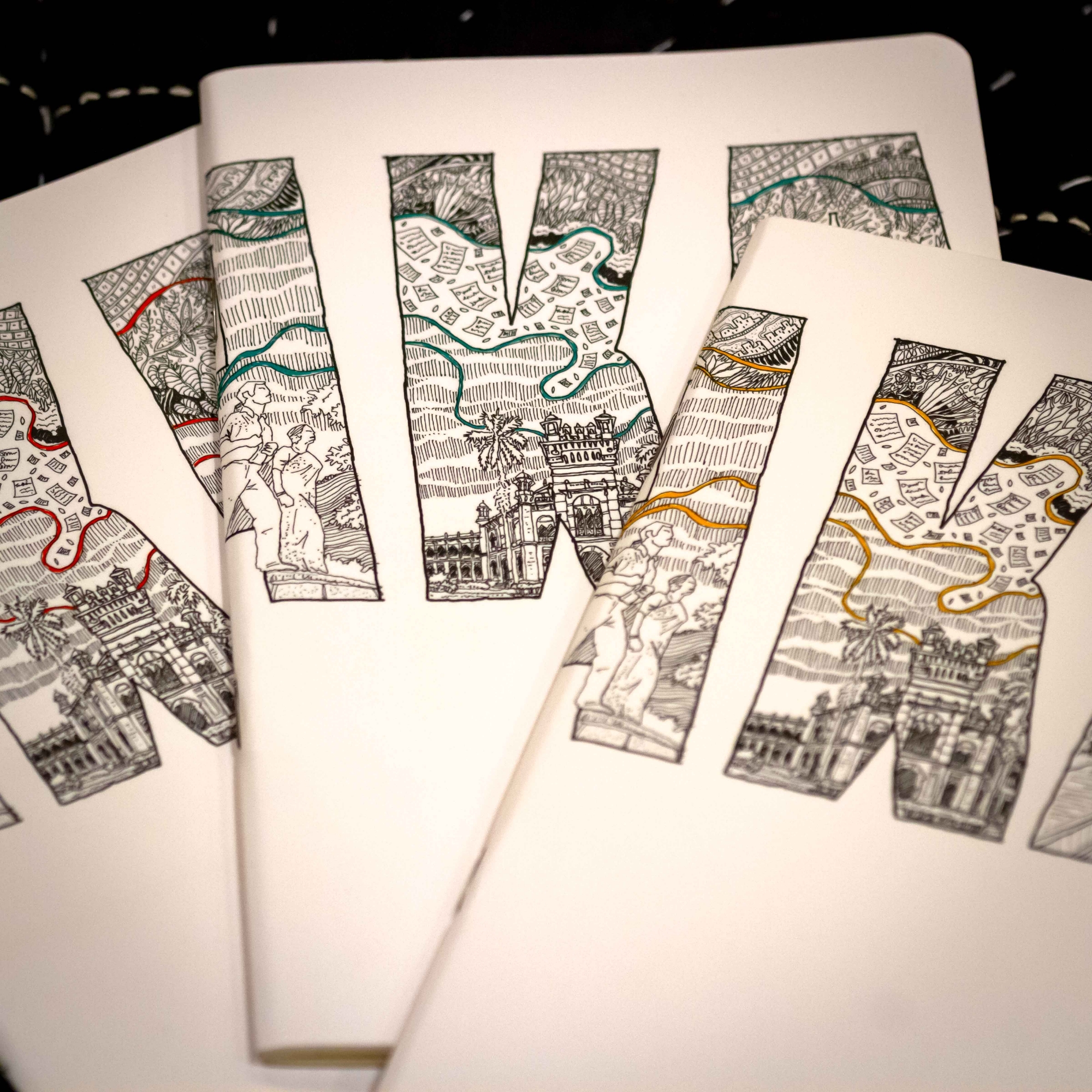 Picture of Dhaka (Red, Yellow, Green Line) Notebook (SN202404387) 3-Pack