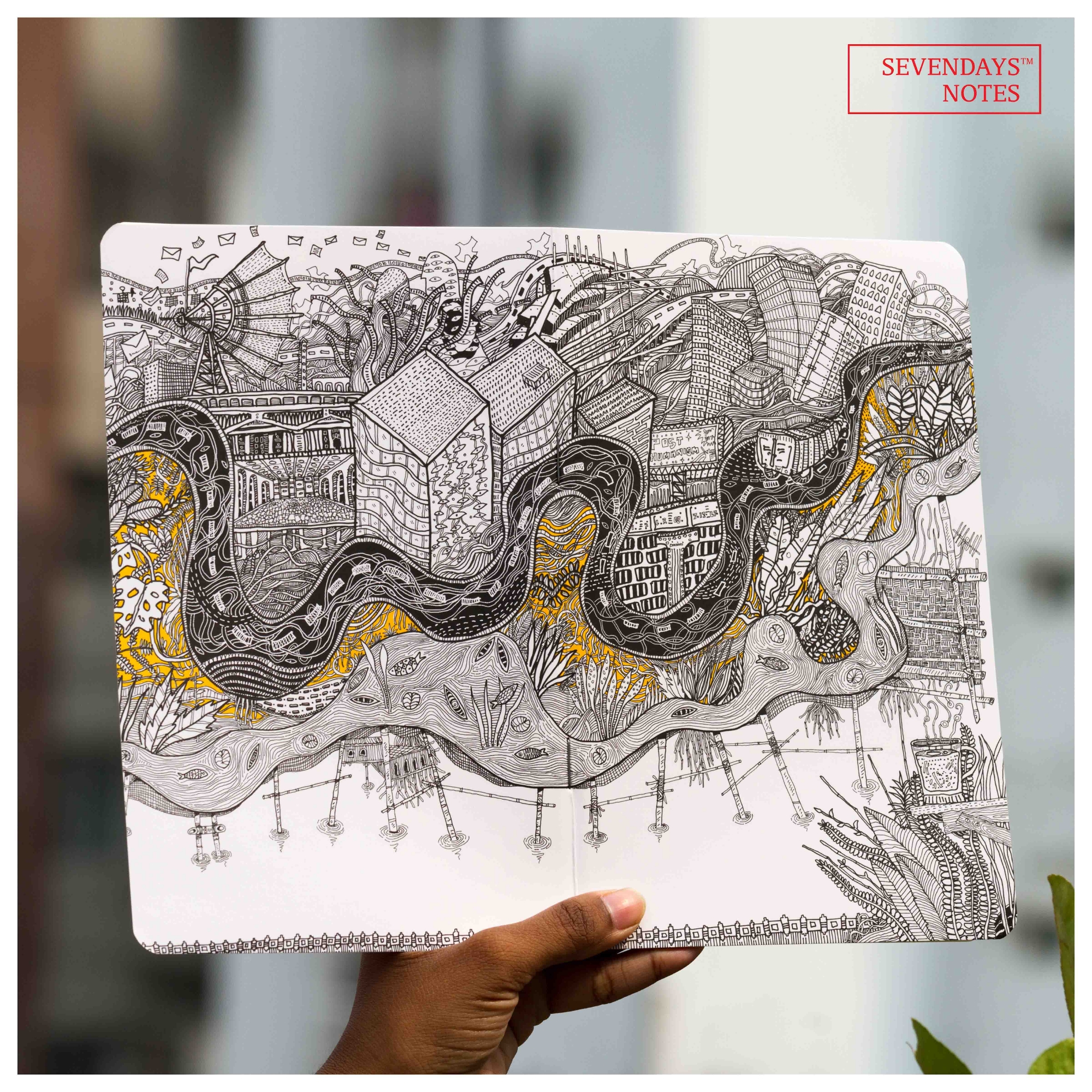 Picture of Dhaka, Dhara & Dhaka(Yellow Line) Notebook (SN202403386, SN202404387 & SN202404388) 3-Pack