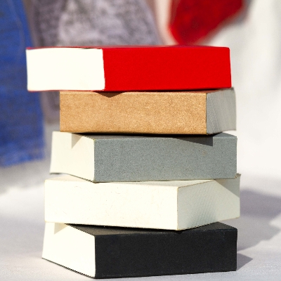 Picture of Slip Pad Series Black, Grey, Kraft, Red, Texture White Notebook 5-Pack