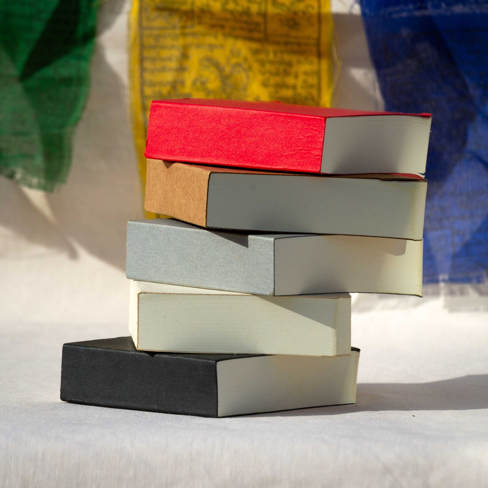 Picture of Slip Pad Series Black, Grey, Kraft, Red, Texture White Notebook 5-Pack