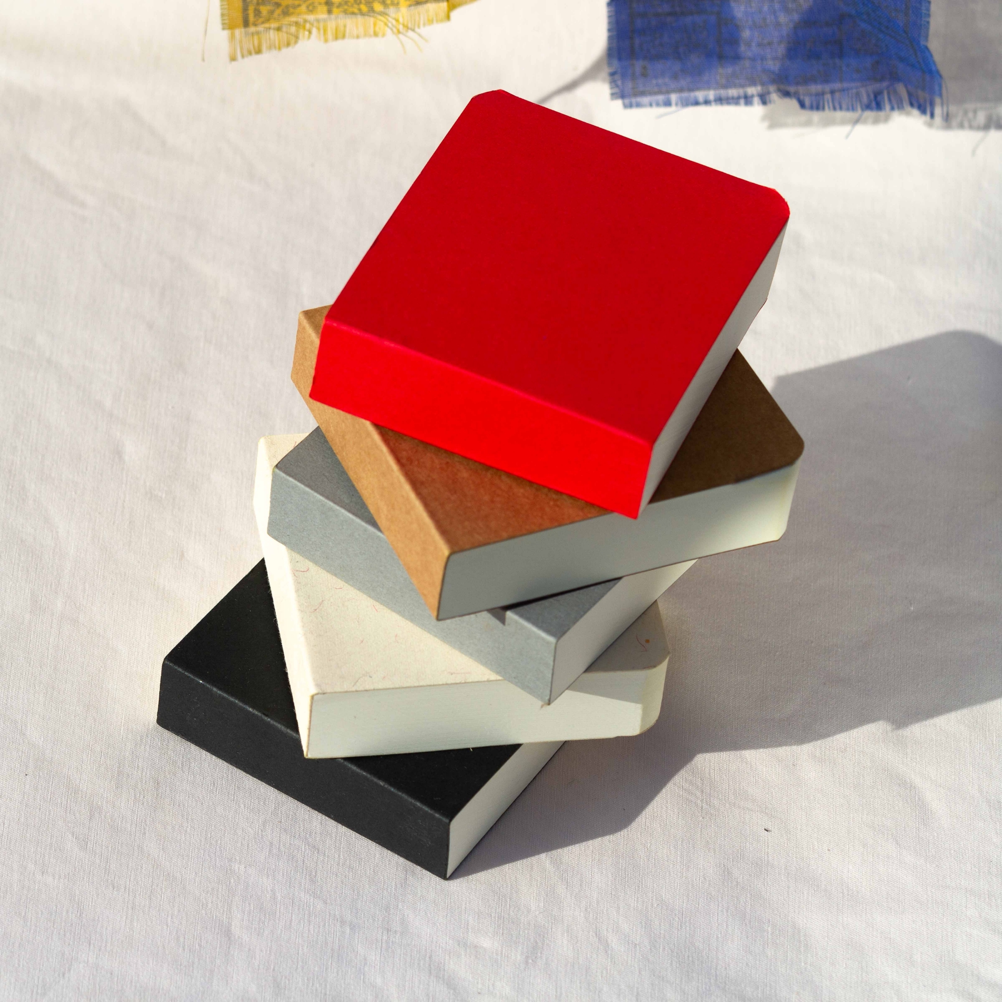 Picture of Slip Pad Series Black, Grey, Kraft, Red, Texture White Notebook 5-Pack