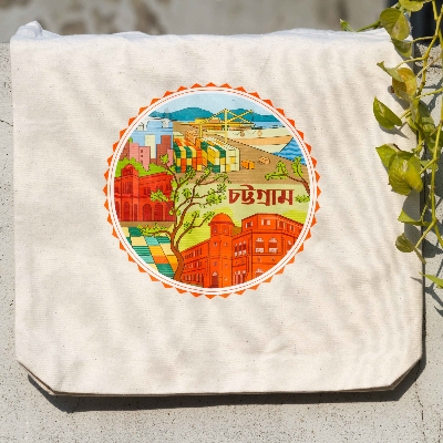 Picture of Sevendays Chattogram Heritage (Round) Canvas Tote Bag