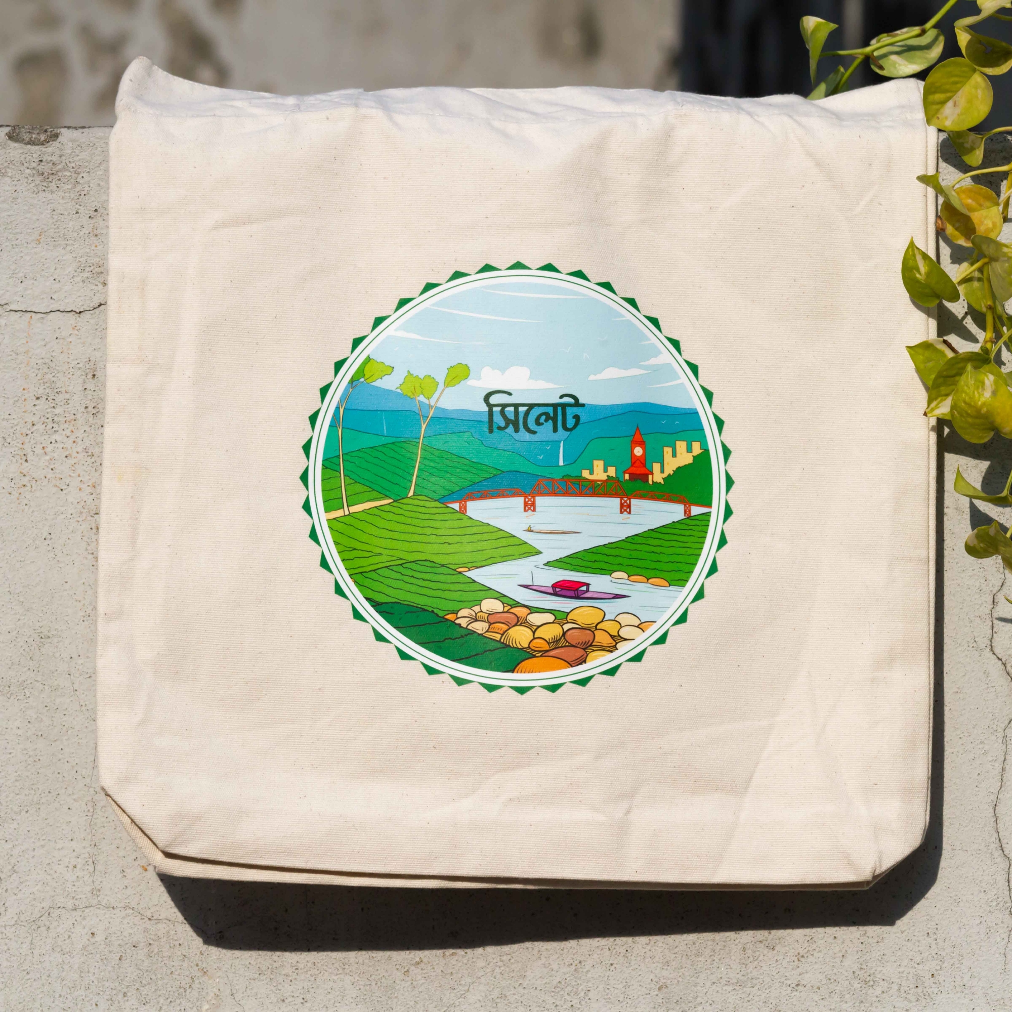 Picture of Sevendays Sylhet (Round) Canvas Tote Bag