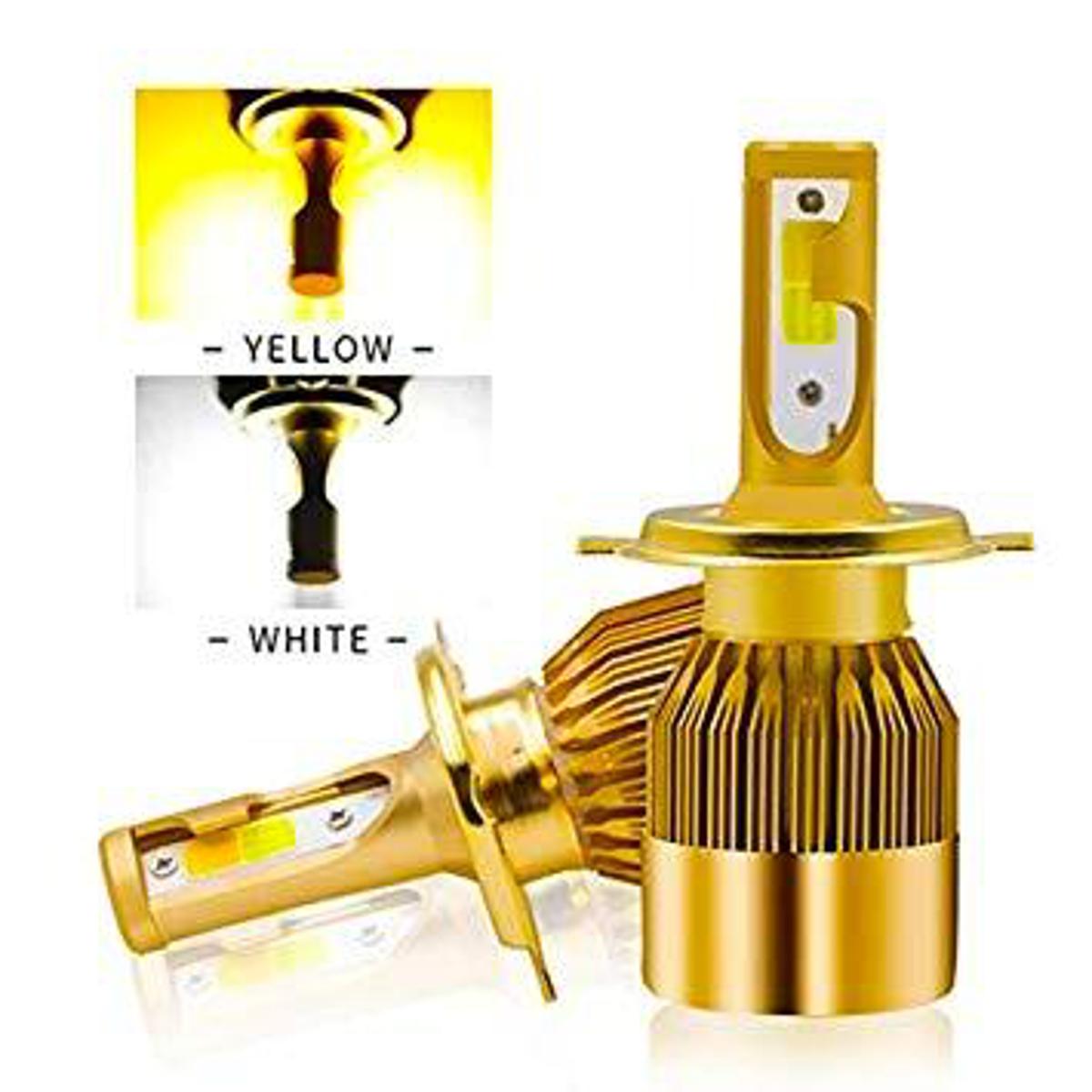 Picture of 2 color Bike led light H4 any bike 1pc white & yellow.