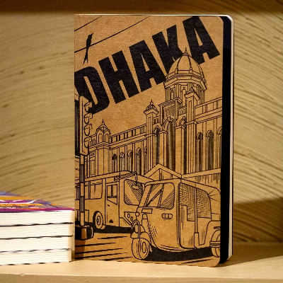 Picture of Work Size Dhaka (Line) Kraft Cover Notebook (SN202309382)