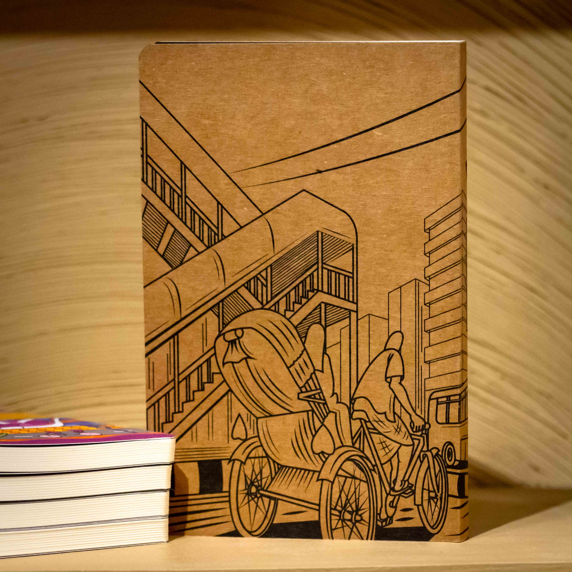 Picture of Work Size Dhaka (Line) Kraft Cover Notebook (SN202309382)