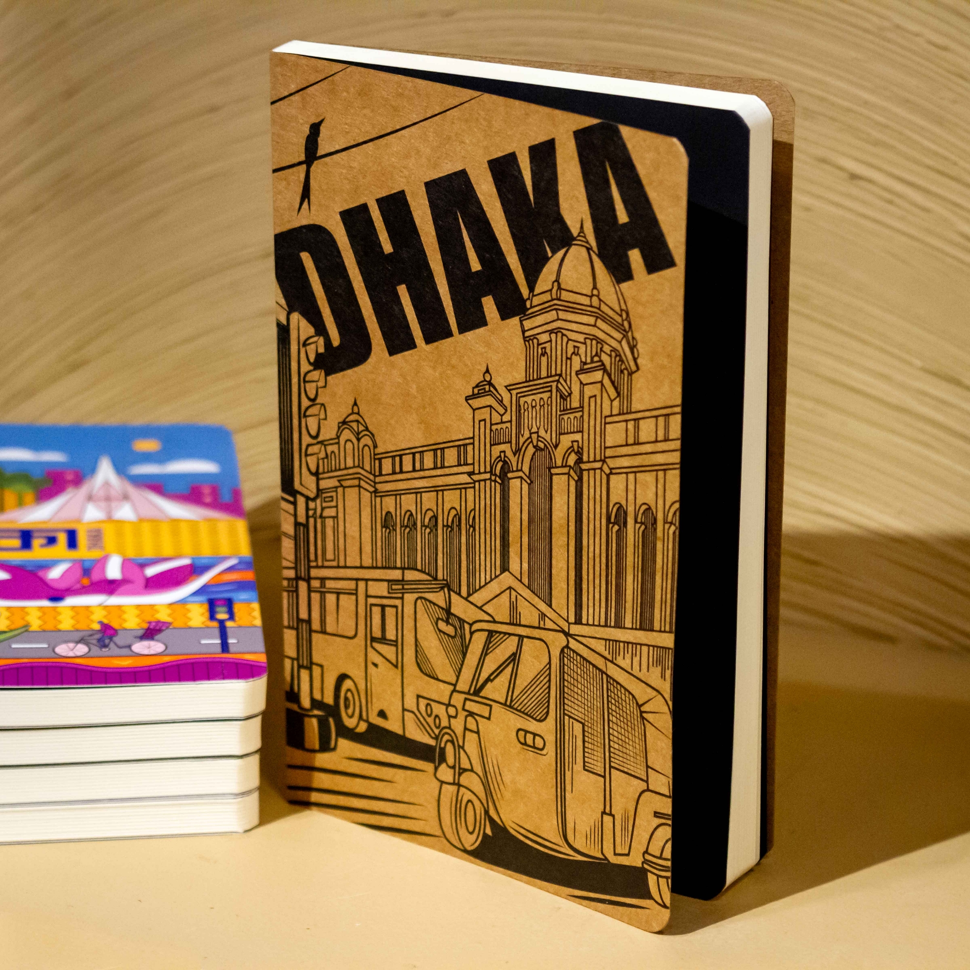 Picture of Work Size Dhaka (Line) Kraft Cover Notebook (SN202309382)