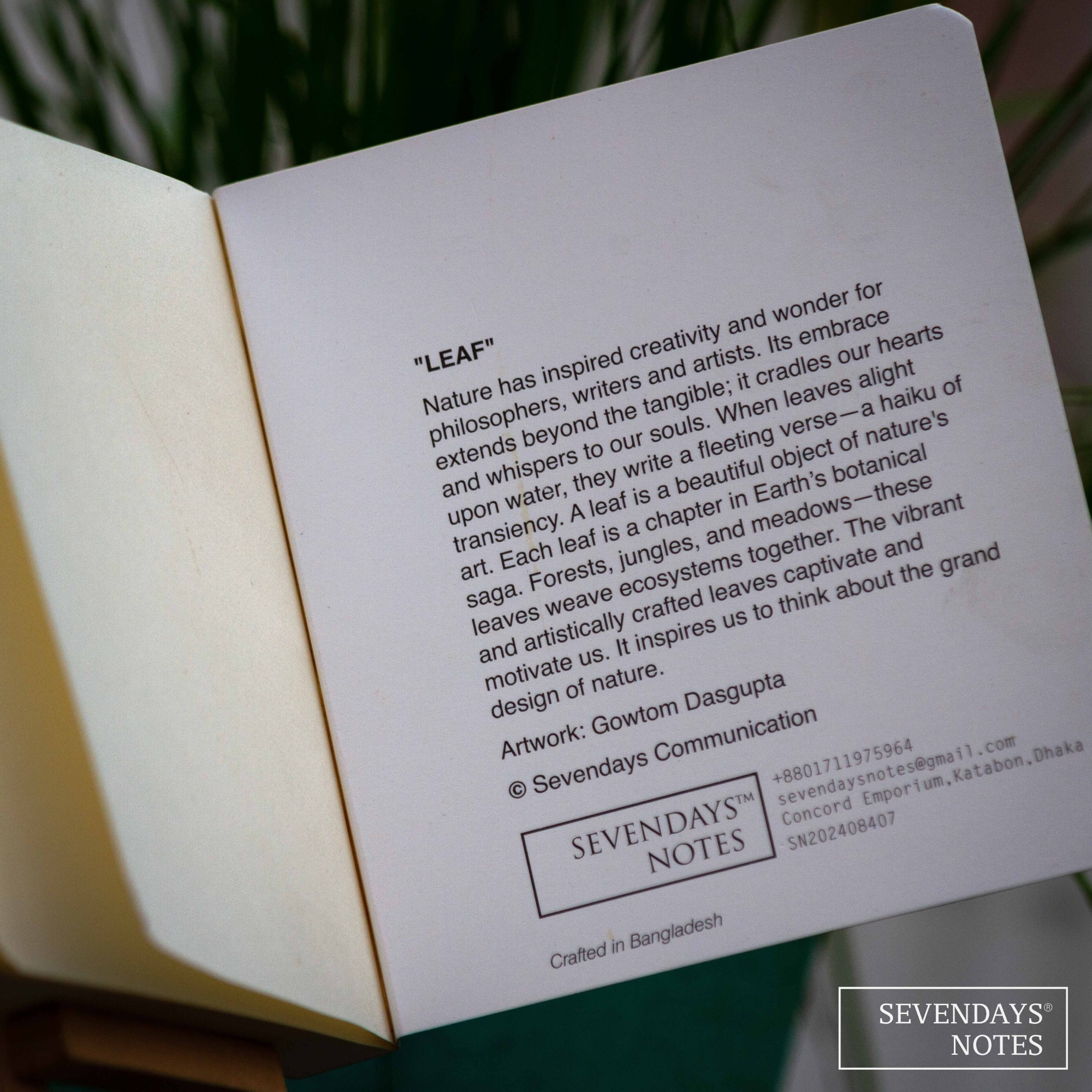 Picture of Leaf Notebook (SN202408407)