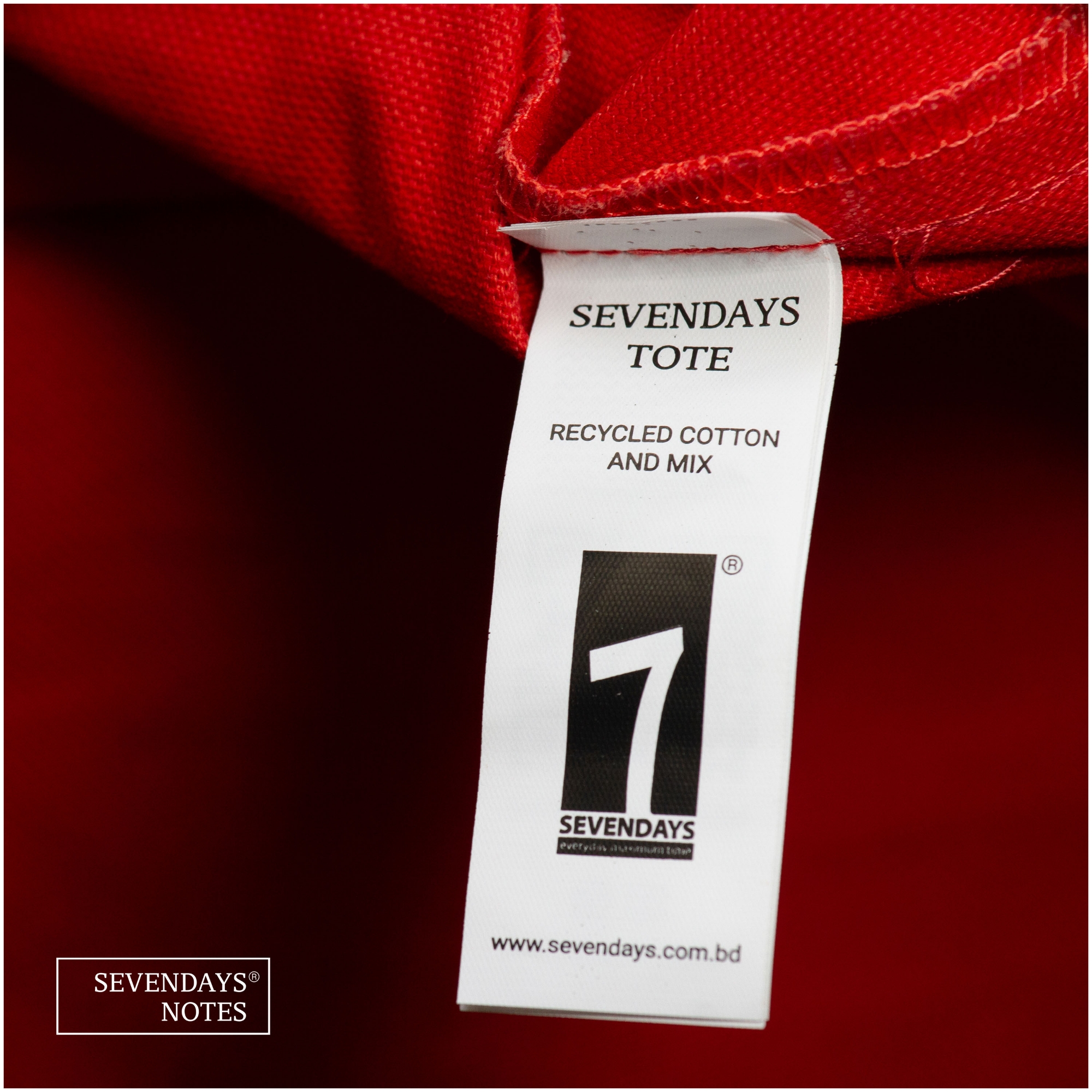 Picture of Sevendays Dhaka Line (Black Print Round) White Canvas Tote Bag with Inside Pocket