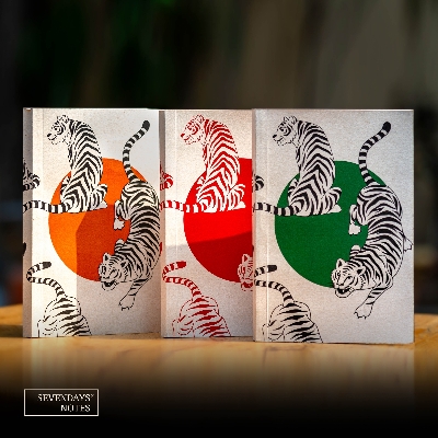Picture of Tiger (Red, Orange & Green) Notebook (SN202502006) 3-Pack